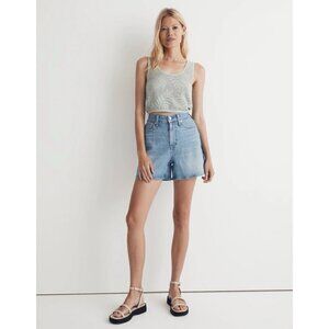 Madewell Women's Palm-Stitch Crop Sweater Tank Sage Mist Size Medium